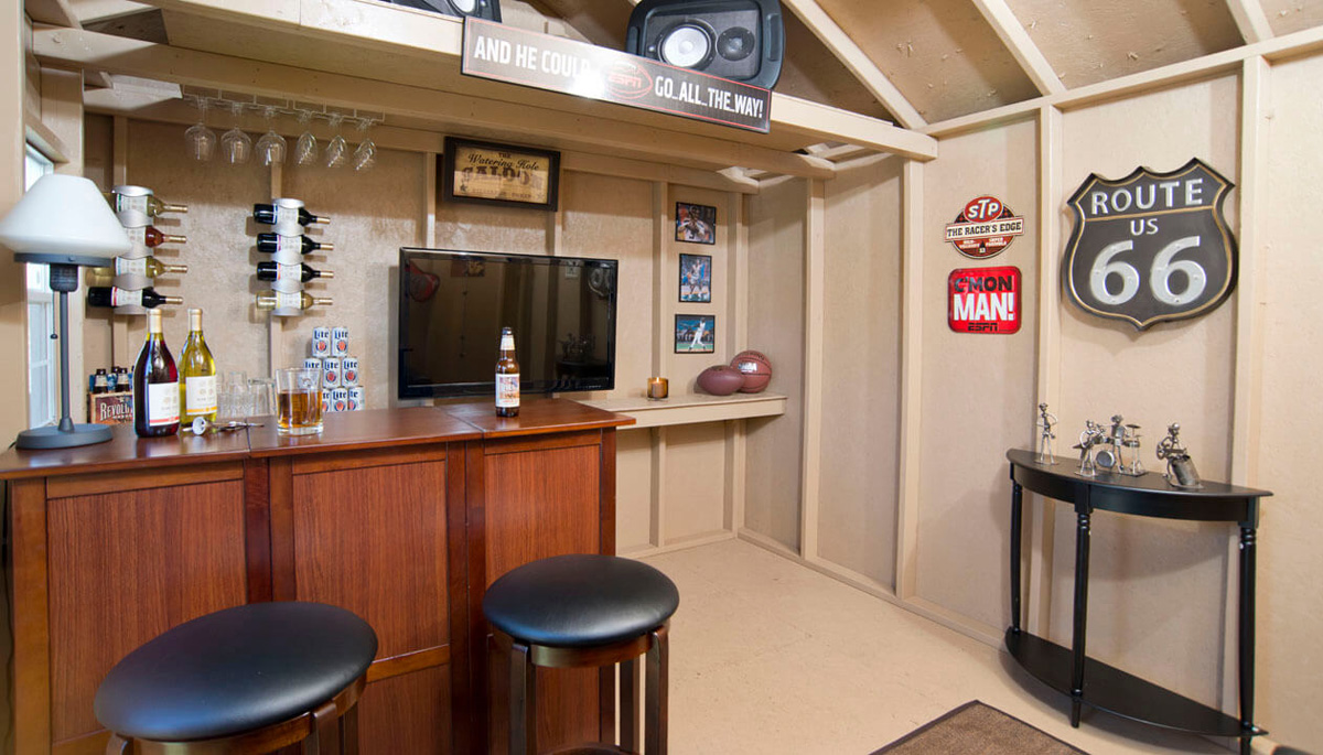 Alternative Uses for Garden Shed -- Man Cave